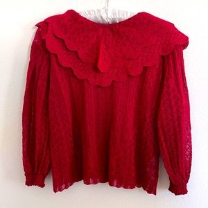 Beautiful red lace top size M brand new!